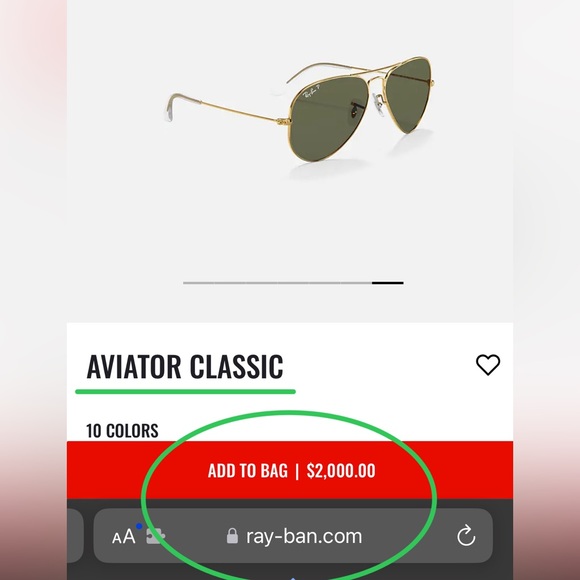 RAY-BAN AVIATOR CLASSIC Gold framed Unisex - Picture 2 of 8